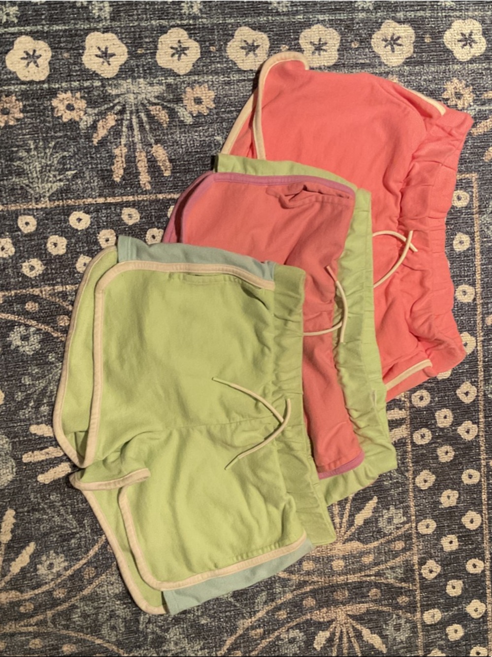 Old Navy Kids Shorts Trio in Coral, Mint, and Pink